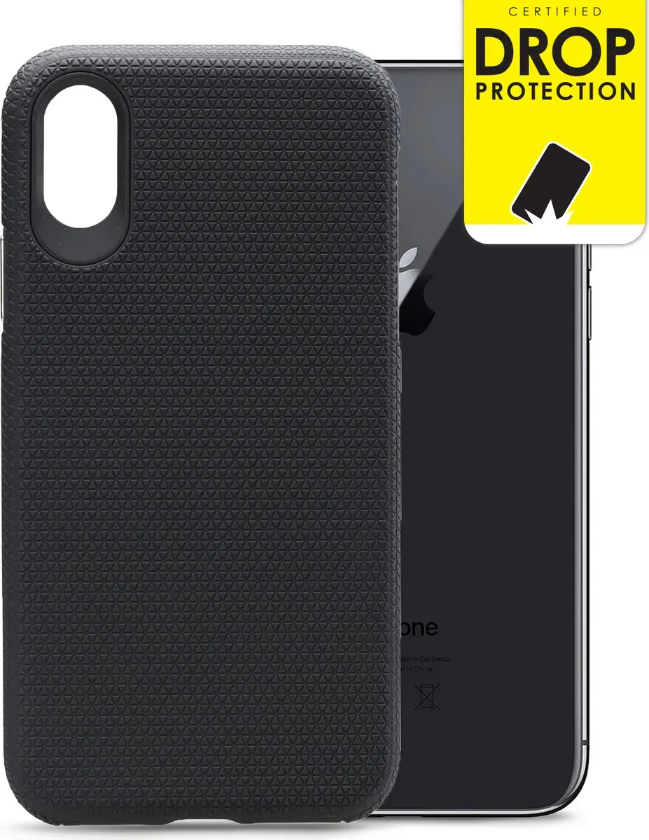 My Style iPhone X Tough Backcover MSTCS1016 - Zwart