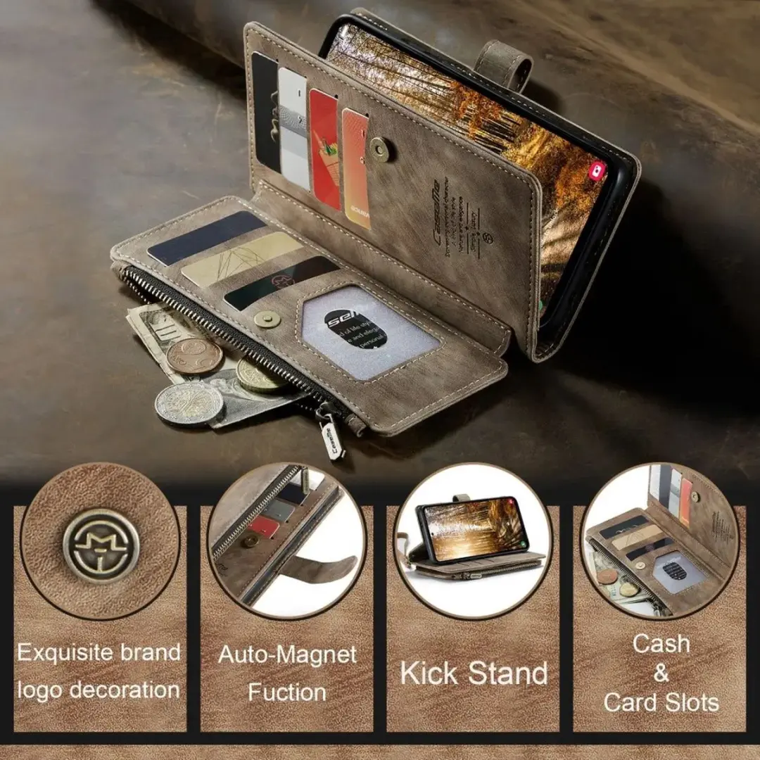 Caseme C30 Hoesje Samsung Galaxy S25 Plus - Bruin