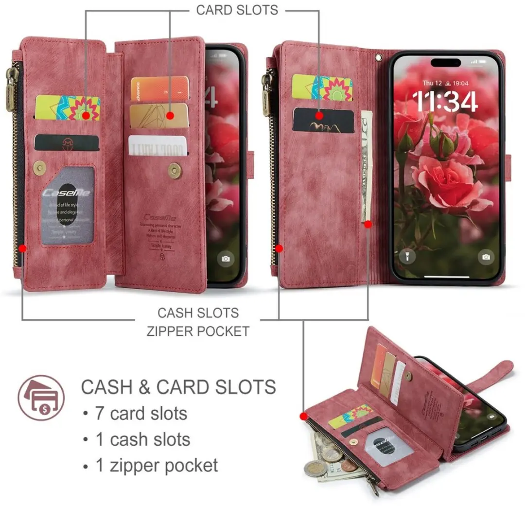 CaseMe C30 Hoesje iPhone 17 - Rood