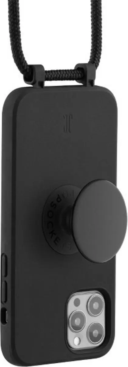 Just Elegance Hard Case Back Cover PopGrip iPhone 12 Pro Max - Zwart