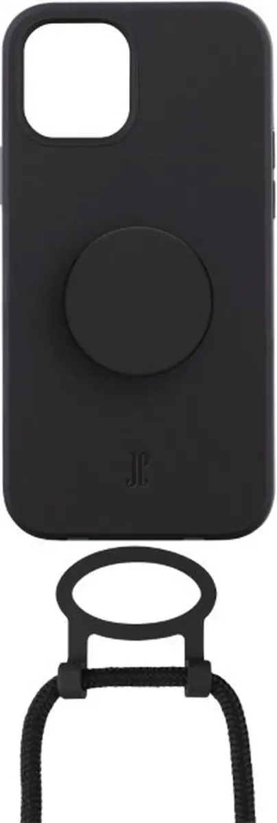 Just Elegance Hard Case Back Cover PopGrip iPhone 12 Pro Max - Zwart