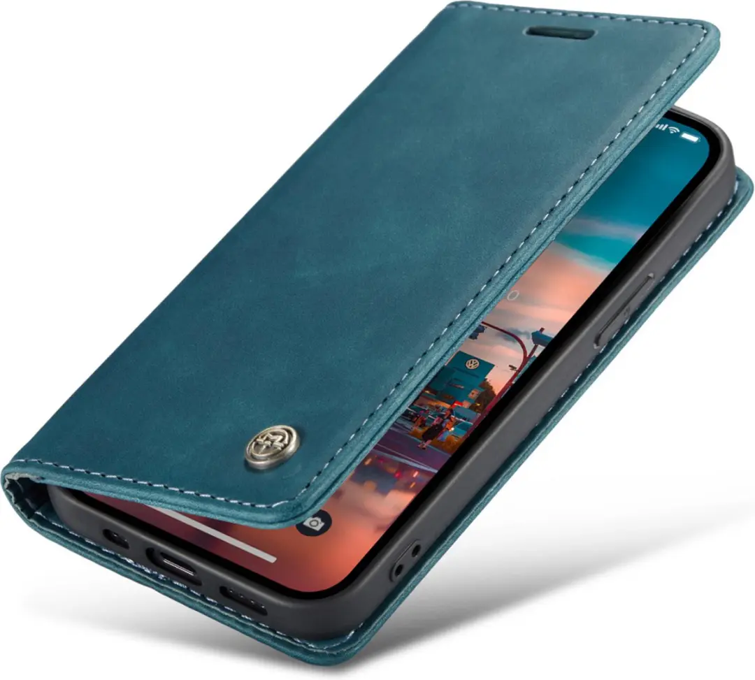 Caseme Retro Wallet Case CSM-39239 - iPhone 15 - Blauw