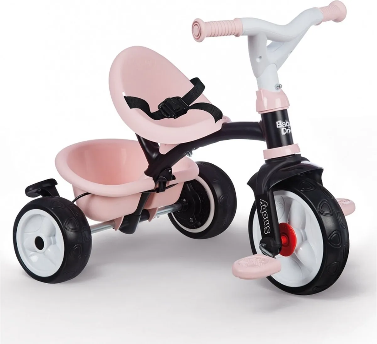 Smoby Baby Driver Plus Driewieler Loopfiets Roze/Grijs