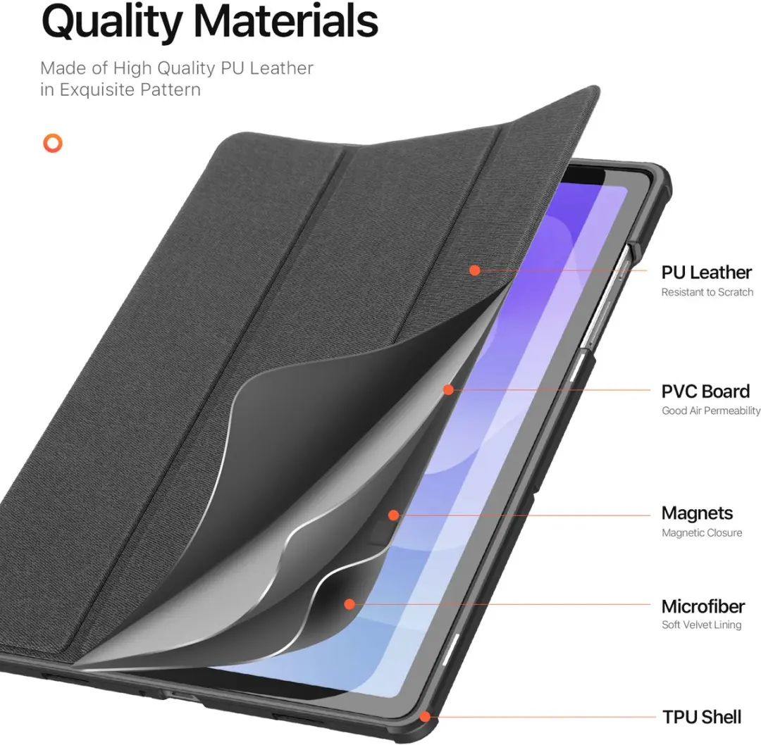 Dux Ducis Domo Bookcase Samsung Galaxy Tab A11 Plus - Zwart - afbeelding 6 van 6