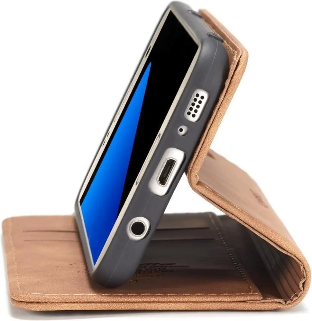 Caseme Book Case Samsung Galaxy S7 - 2 Pasjes - Bruin - afbeelding 6 van 6