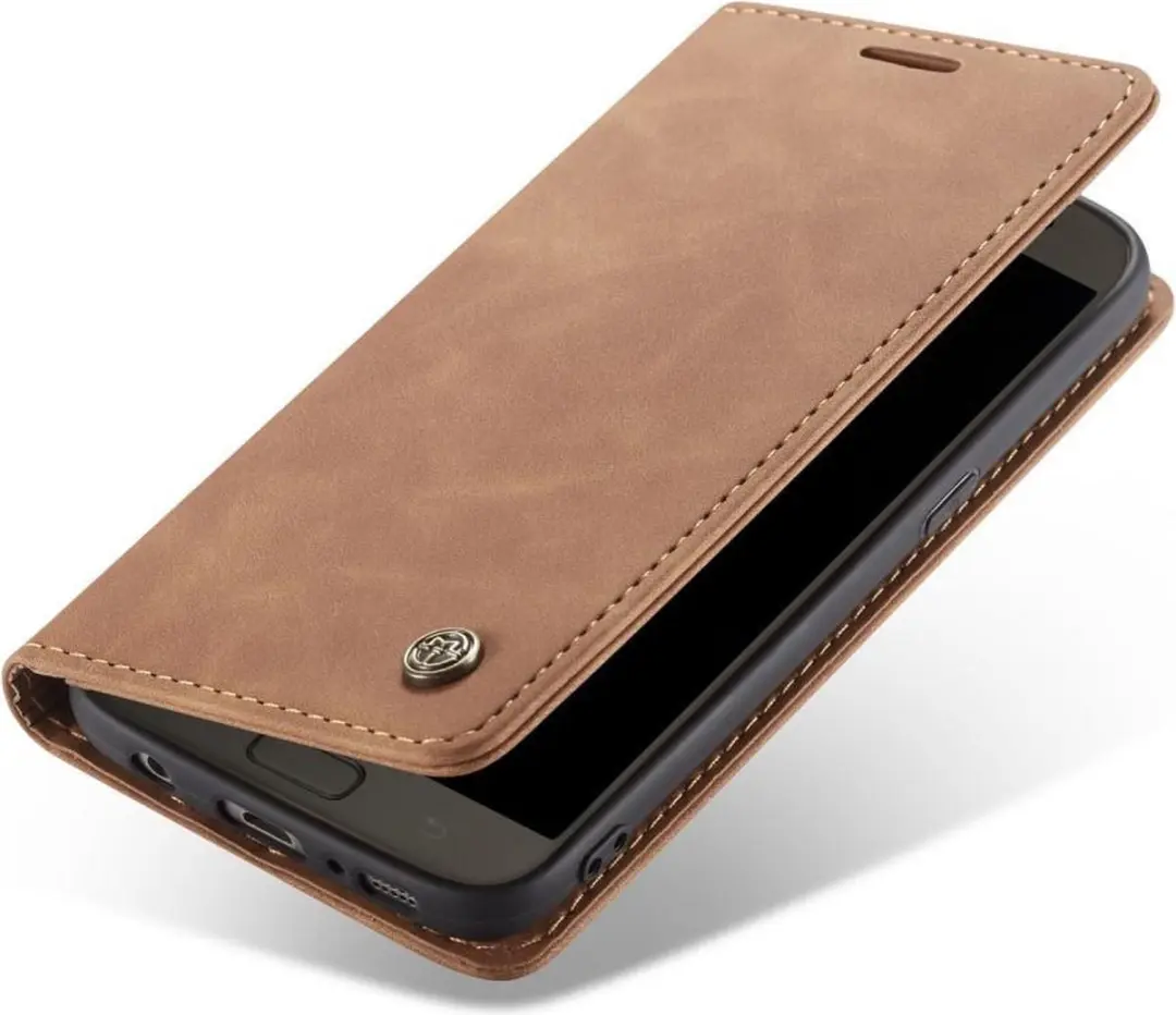 Caseme Book Case Samsung Galaxy S7 - 2 Pasjes - Bruin