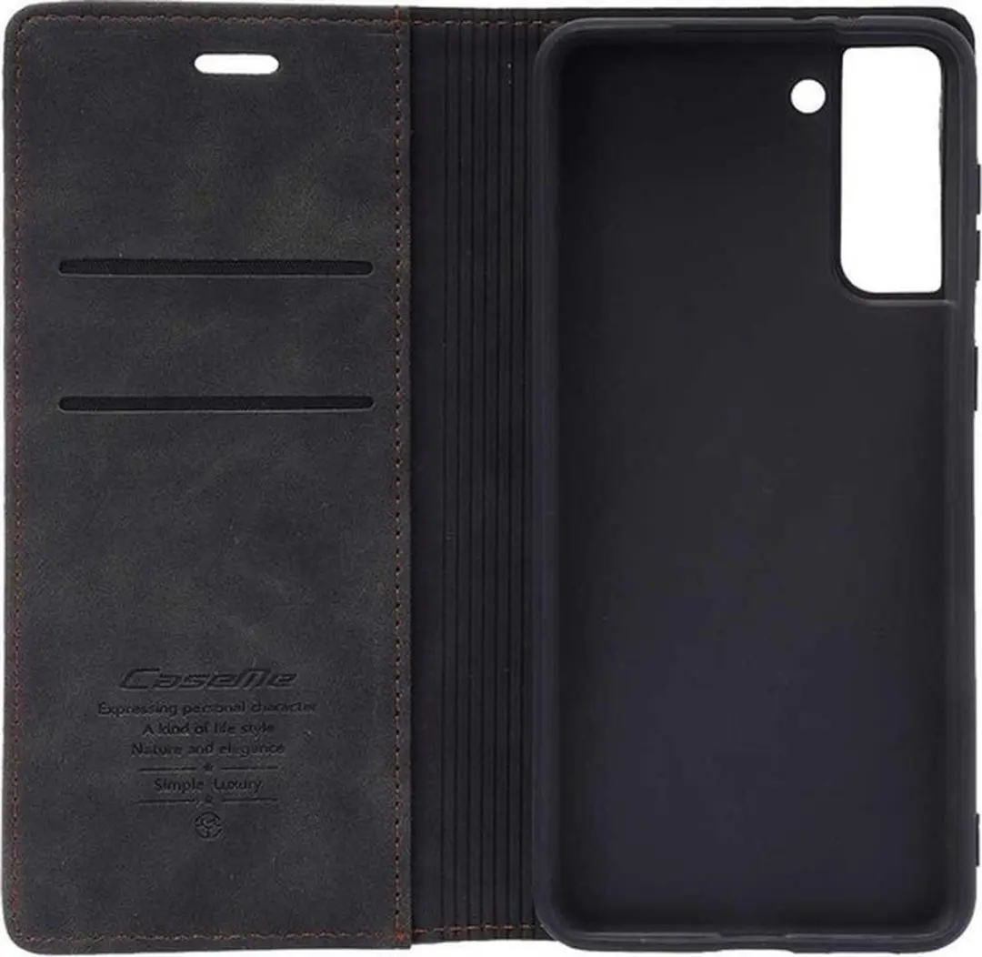 Caseme Samsung Galaxy S21 Plus Wallet Case - Zwart - mpn-8718923687827