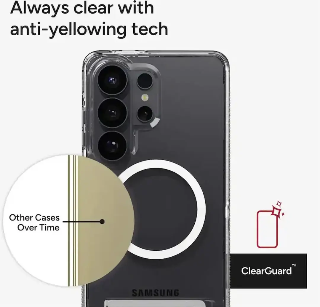 ZAGG Crystal Palace Snap Kickstand Hoesje S26 Ultra - 4M Valbescherming - Transparant