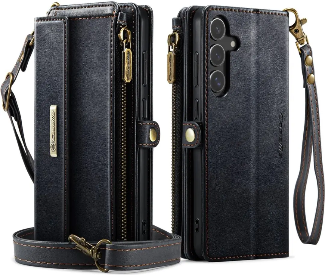 Caseme Hoesje Galaxy S25 Plus Portemonnee - 9 Pasjes - Zwart