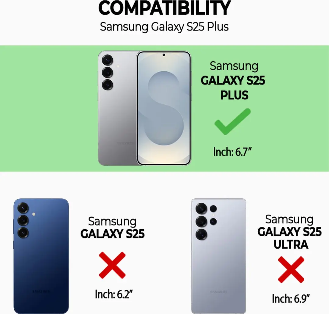 Caseme Hoesje Galaxy S25 Plus Portemonnee - 9 Pasjes - Zwart