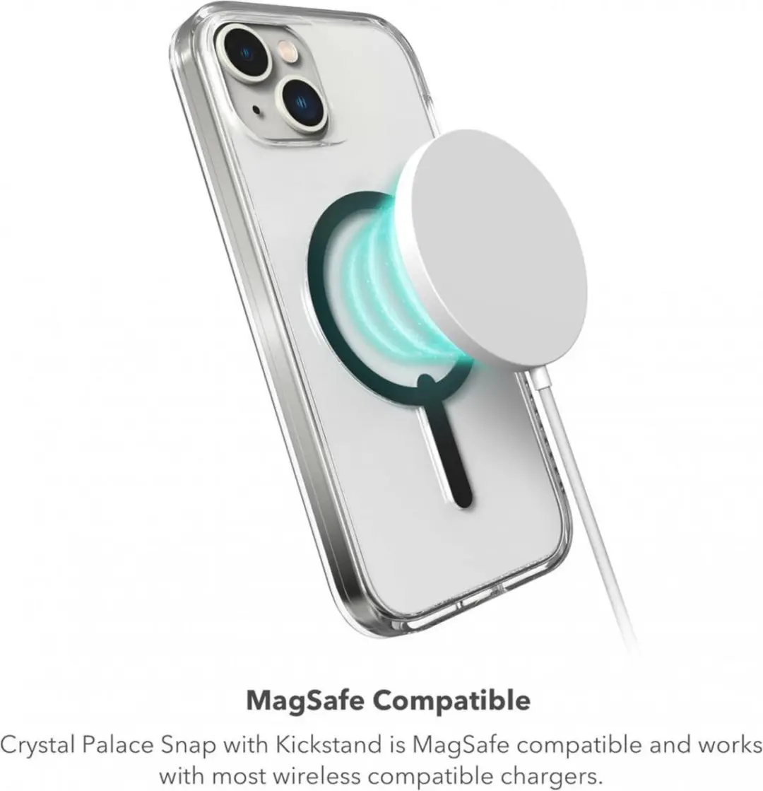 ZAGG Crystal Palace Snap KS iPhone 15 Plus Hoesje - Transparant - afbeelding 6 van 6