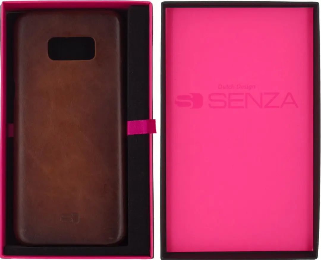 Senza Desire Leather Cover Samsung Galaxy S8+ - 4 Stuks - Burned Cognac - afbeelding 6 van 6