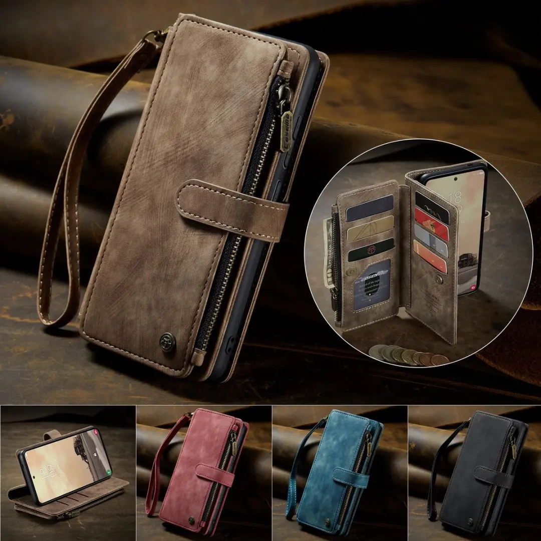 CaseMe C30 Book Case Hoesje Samsung Galaxy S26 Ultra - 10 Pasjes - Bruin