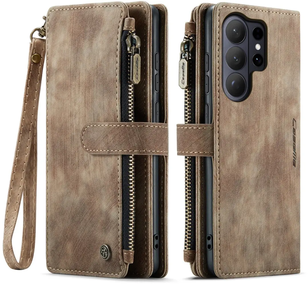 CaseMe C30 Book Case Hoesje Samsung Galaxy S26 Ultra - 10 Pasjes - Bruin