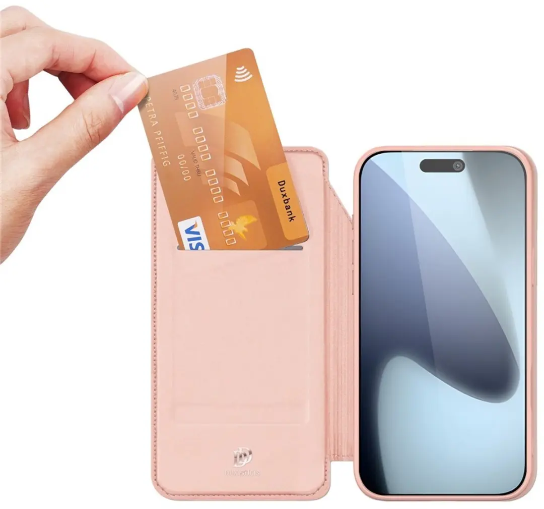 Dux Ducis iPhone 17 Pro Max Hoesje Rose Goud - 1 Pasje - afbeelding 6 van 6