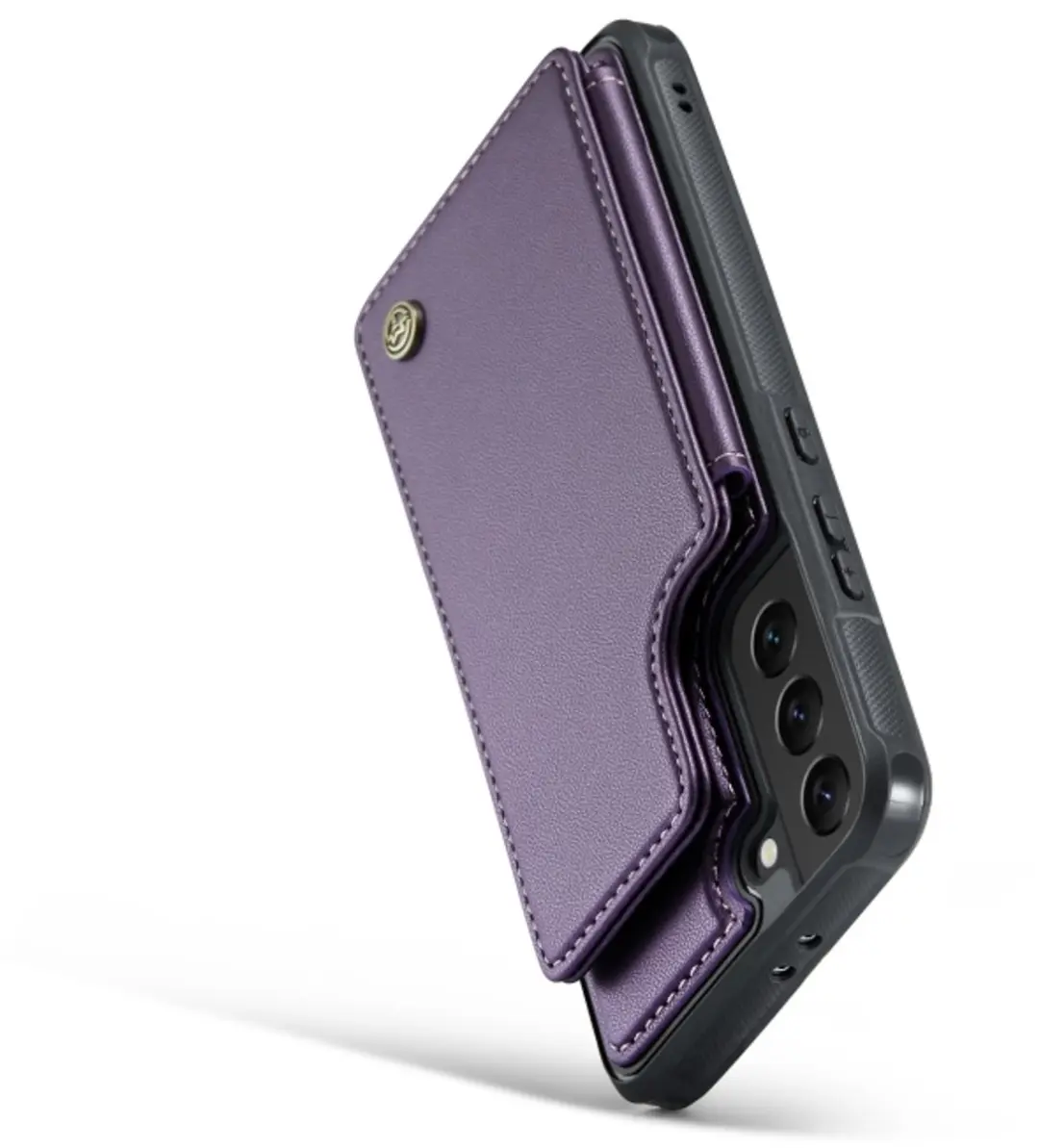 Caseme Portemonnee Backcover Galaxy S21 FE - Anti-RFID - 4 Pasjes - Paars - afbeelding 6 van 6