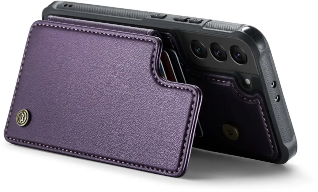Caseme Portemonnee Backcover Galaxy S21 FE - Anti-RFID - 4 Pasjes - Paars