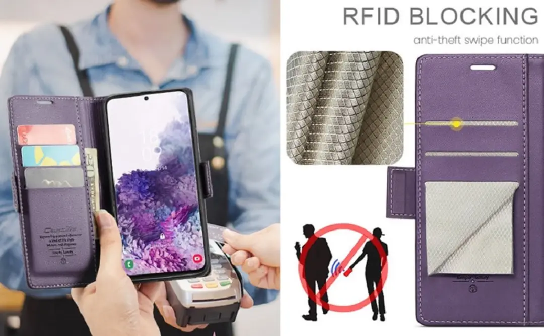 Caseme Wallet Case Samsung Galaxy S23 Ultra - Paars