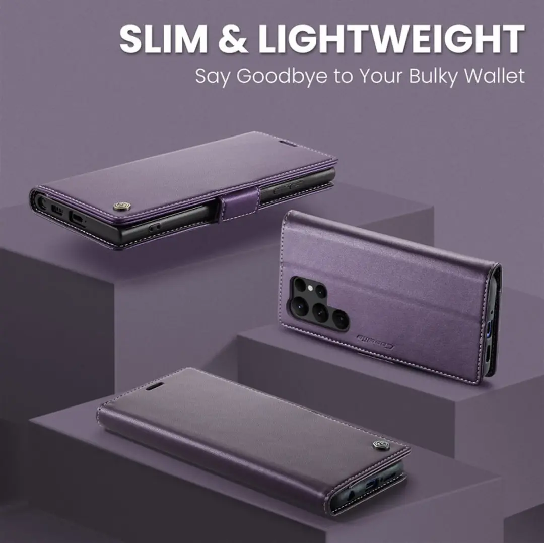 Caseme Wallet Case Samsung Galaxy S23 Ultra - Paars