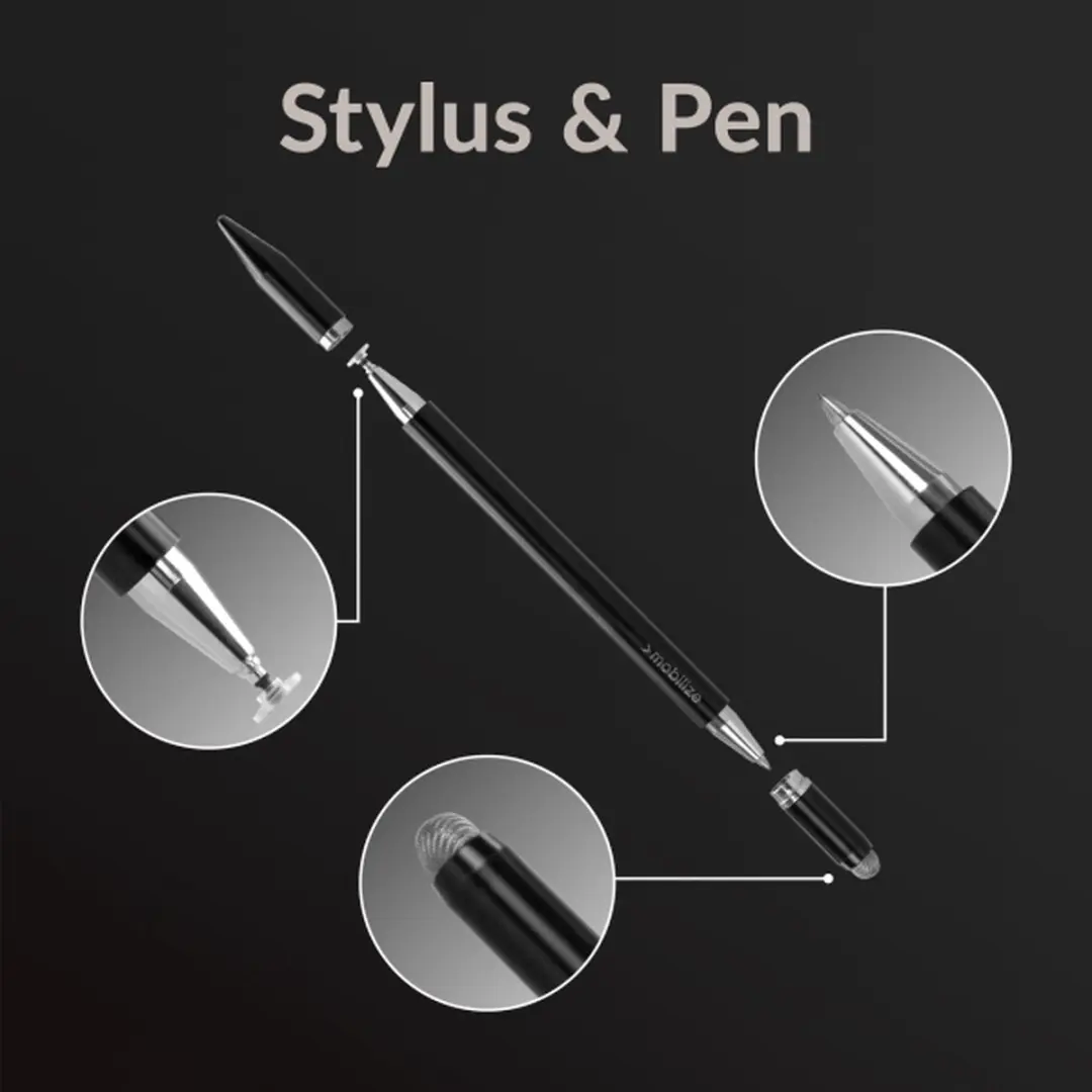 Mobilize 2in1 Capacitive Stylus Pen MOB2IN1CS1 - Zwart