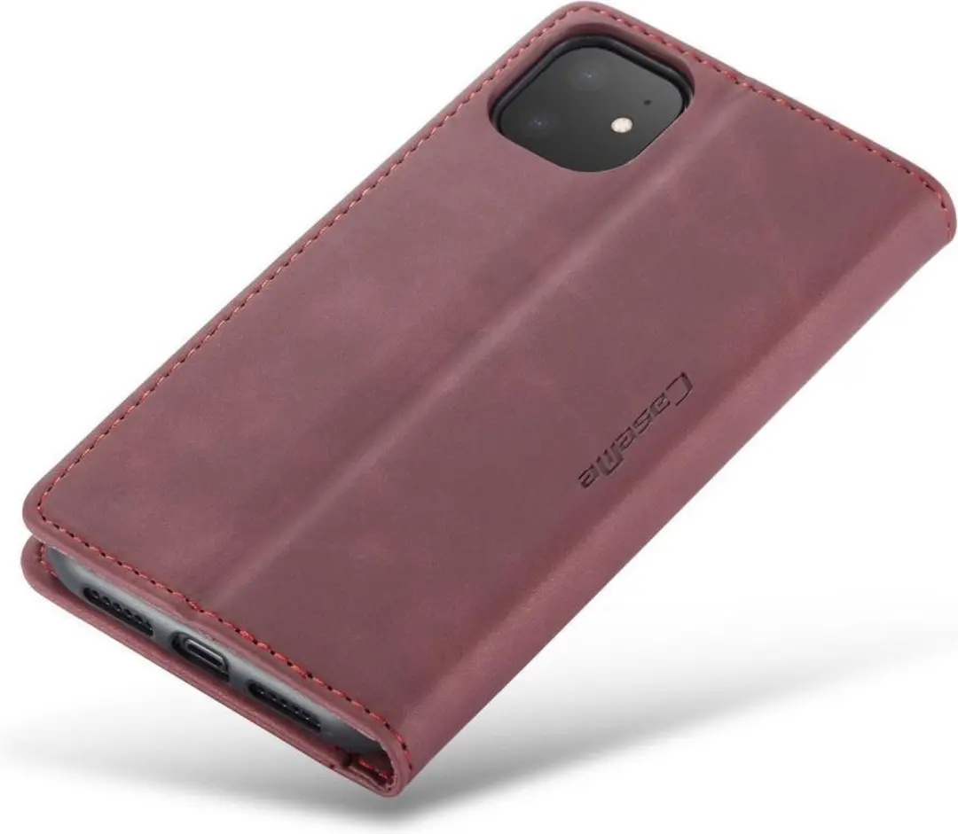 Caseme Book Case iPhone 11 - Bordeaux - 2 Pasjes - afbeelding 6 van 6