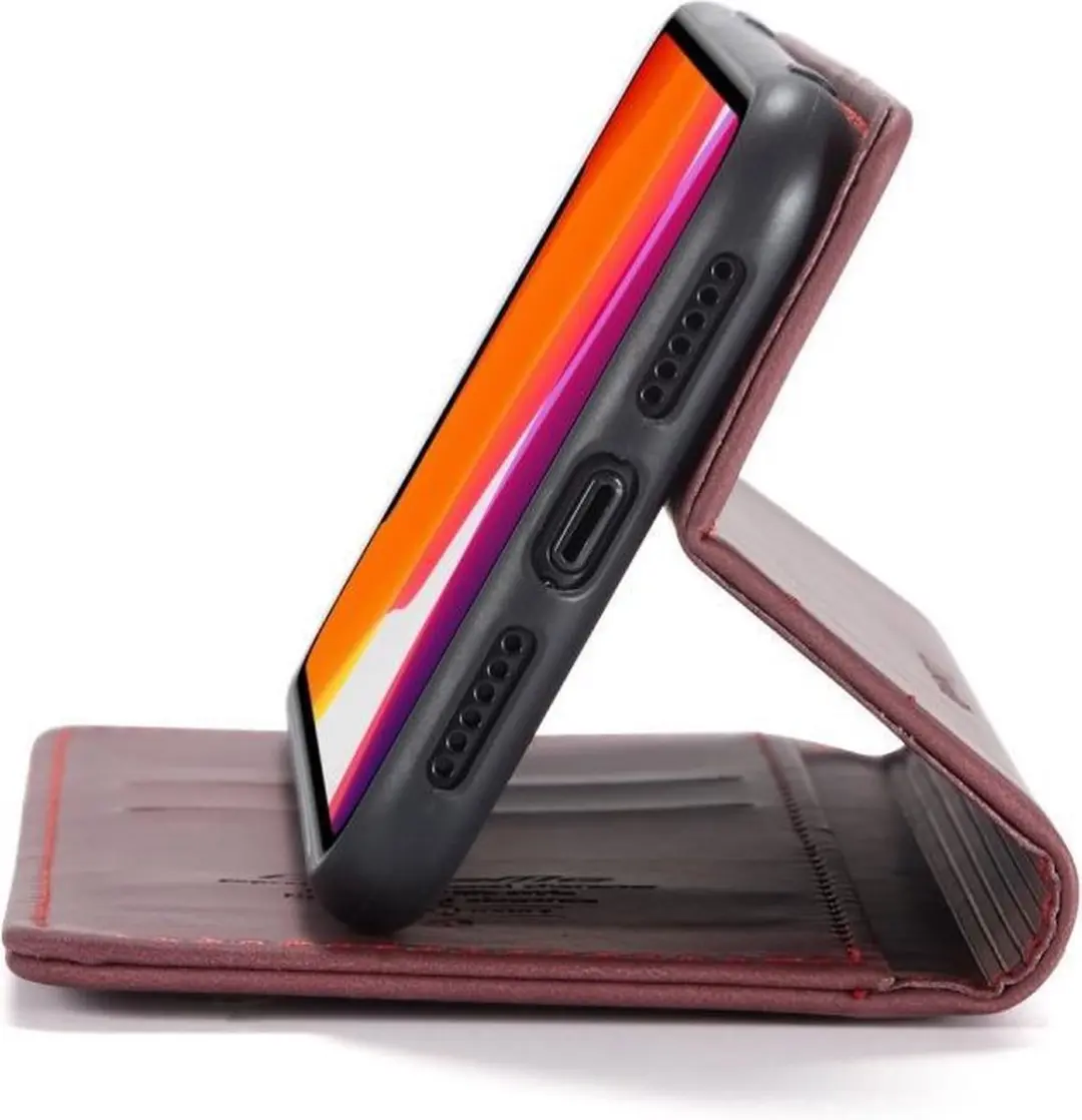 Caseme Book Case iPhone 11 - Bordeaux - 2 Pasjes