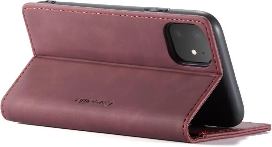 Caseme Book Case iPhone 11 - Bordeaux - 2 Pasjes