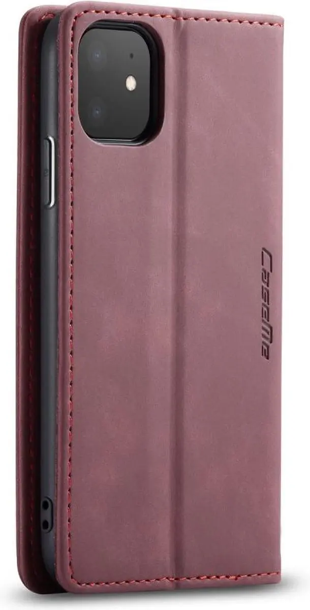 Caseme Book Case iPhone 11 - Bordeaux - 2 Pasjes