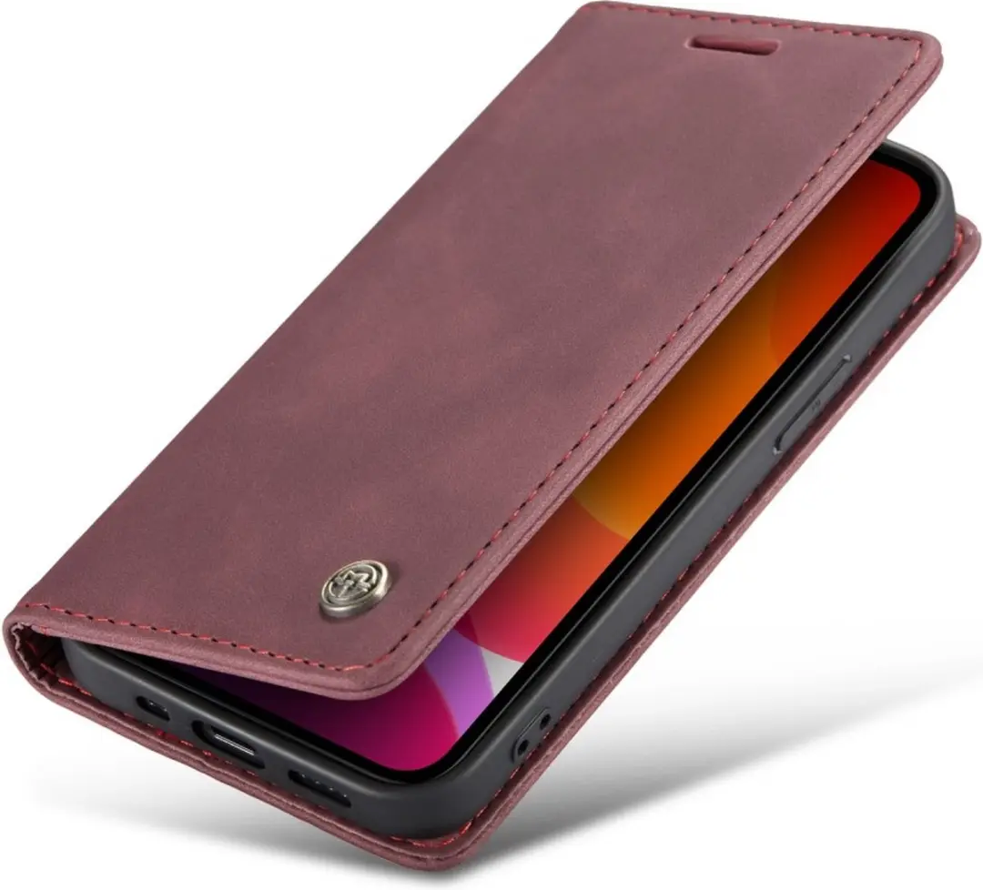 Caseme Book Case iPhone 12 Pro Max - Bordeaux - afbeelding 6 van 6
