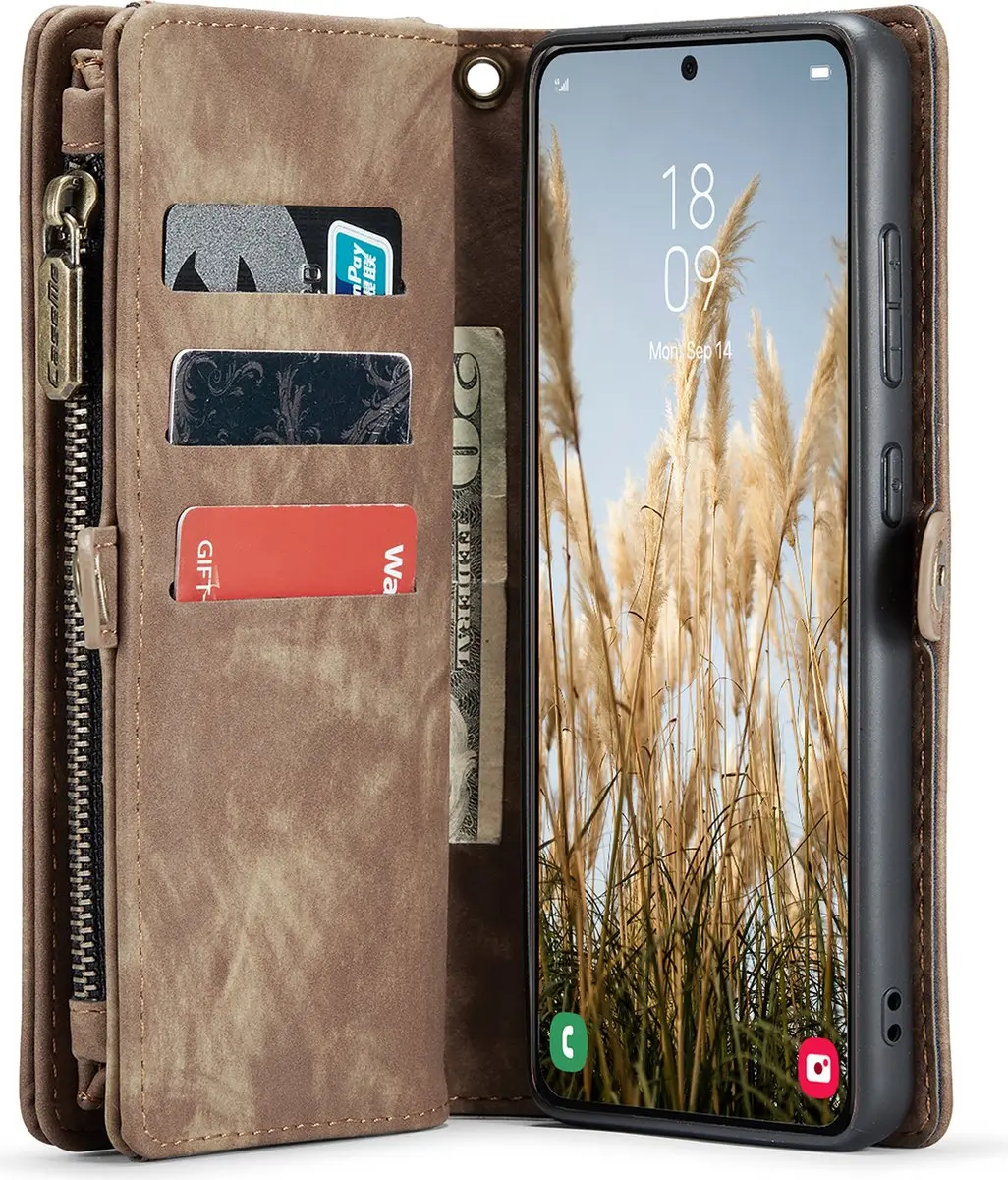 Caseme CSM-8562319 Hoesje Samsung Galaxy S24 FE - Bruin