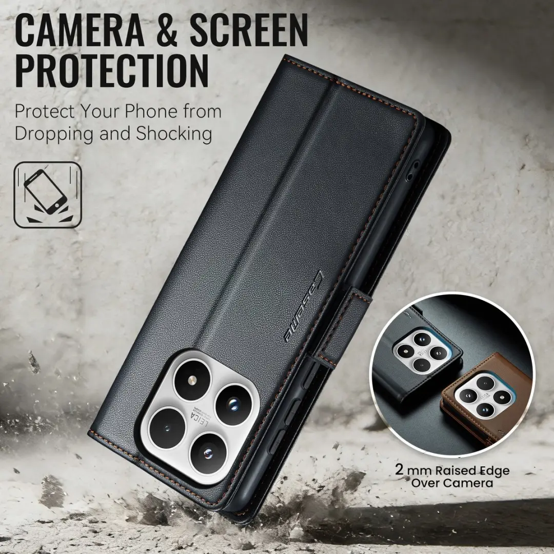 Caseme Wallet Case Xiaomi 17 RFID - 3 Pasjes - Zwart - afbeelding 6 van 6