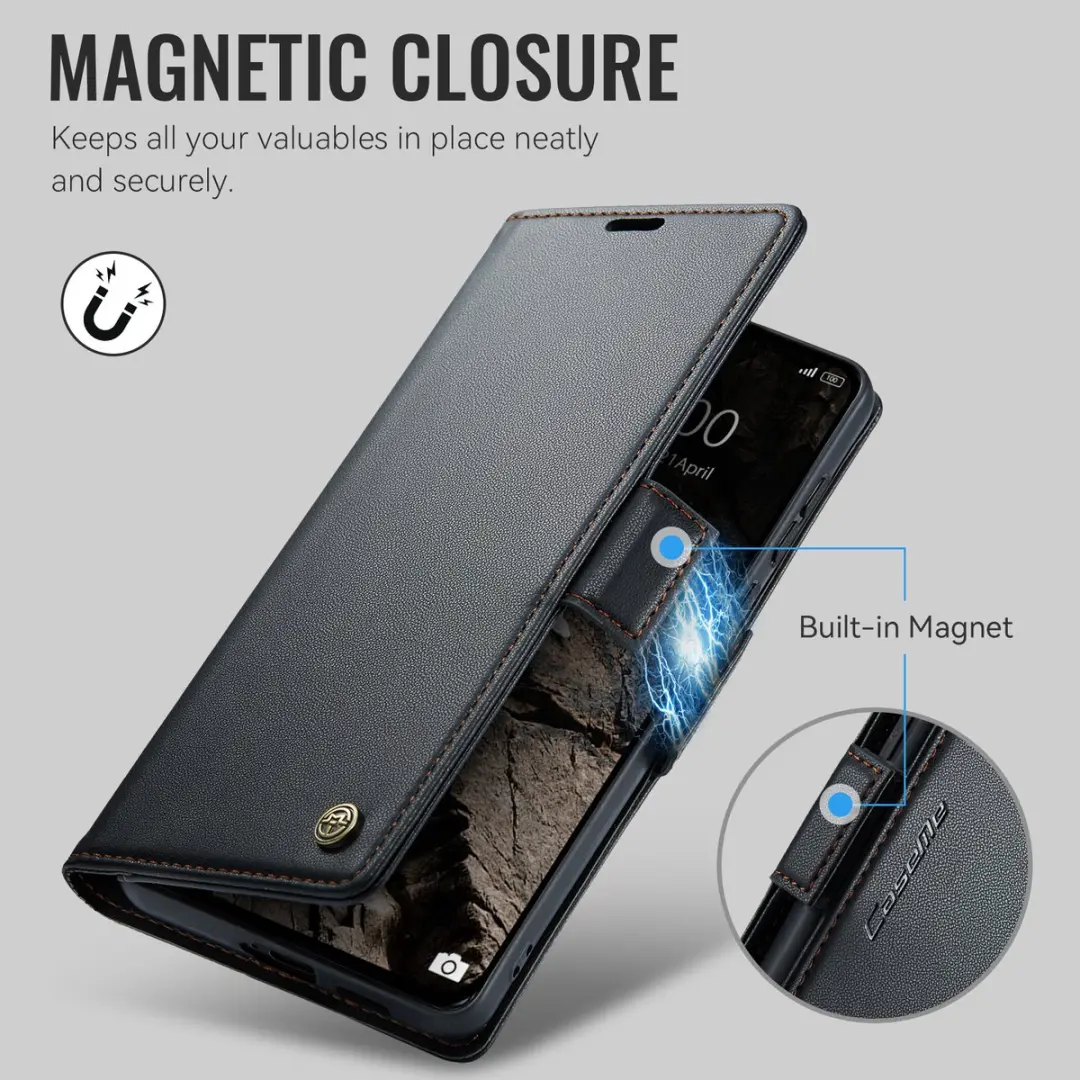 Caseme Wallet Case Xiaomi 17 RFID - 3 Pasjes - Zwart