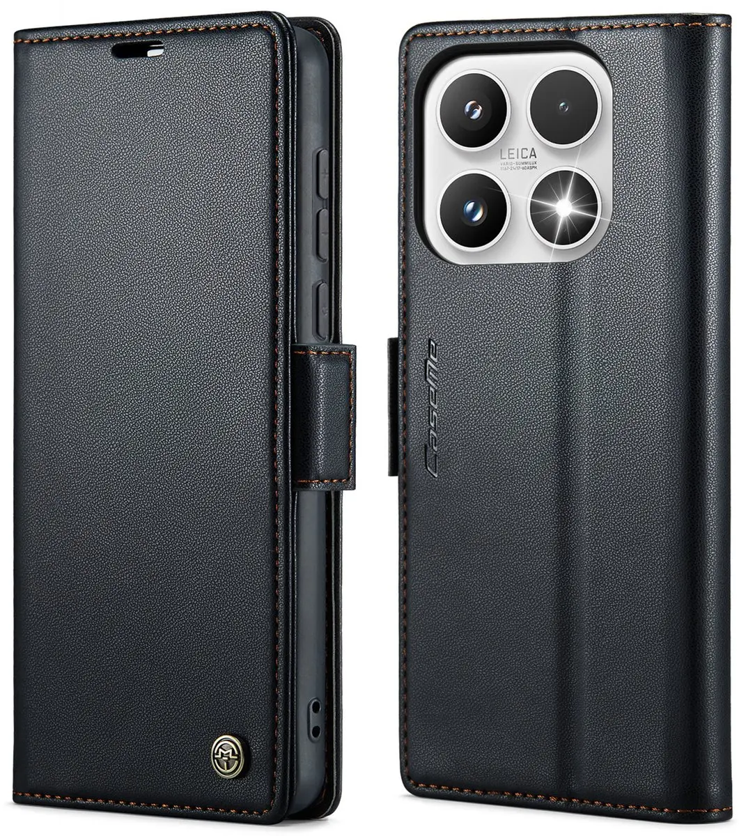 Caseme Wallet Case Xiaomi 17 RFID - 3 Pasjes - Zwart