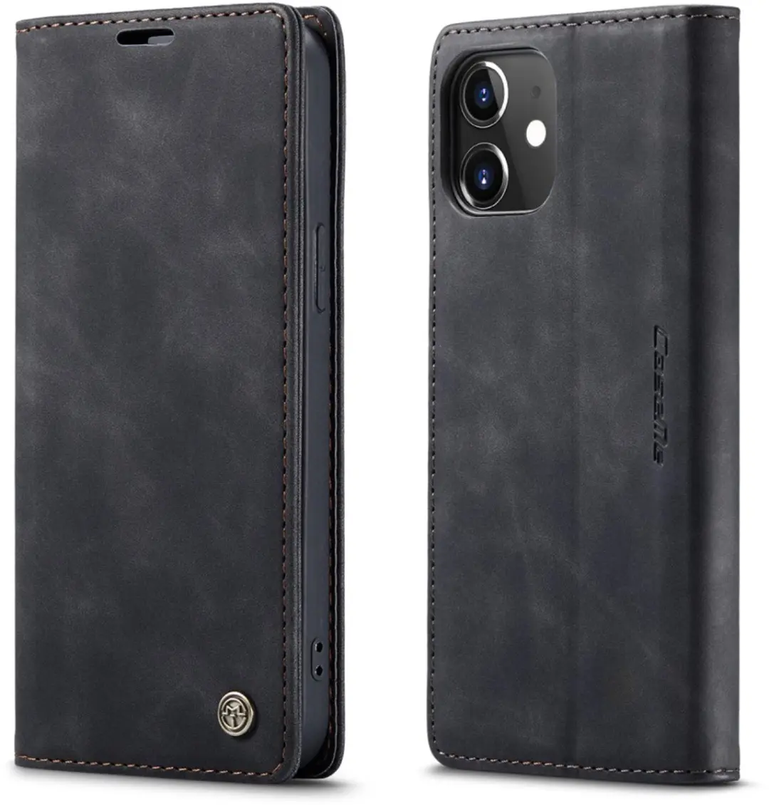 Caseme Book Case iPhone 12 Mini - 2 Pasjes - Zwart