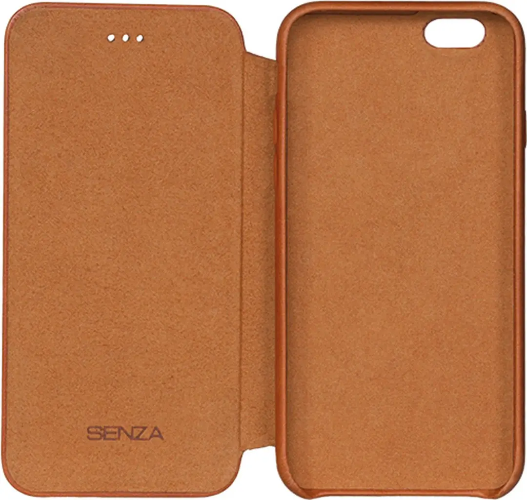 Senza Desire Skinny Booklet Hoesje iPhone 6/6s BKLCS1023 - 4 Pasjes - Bruin - afbeelding 6 van 6