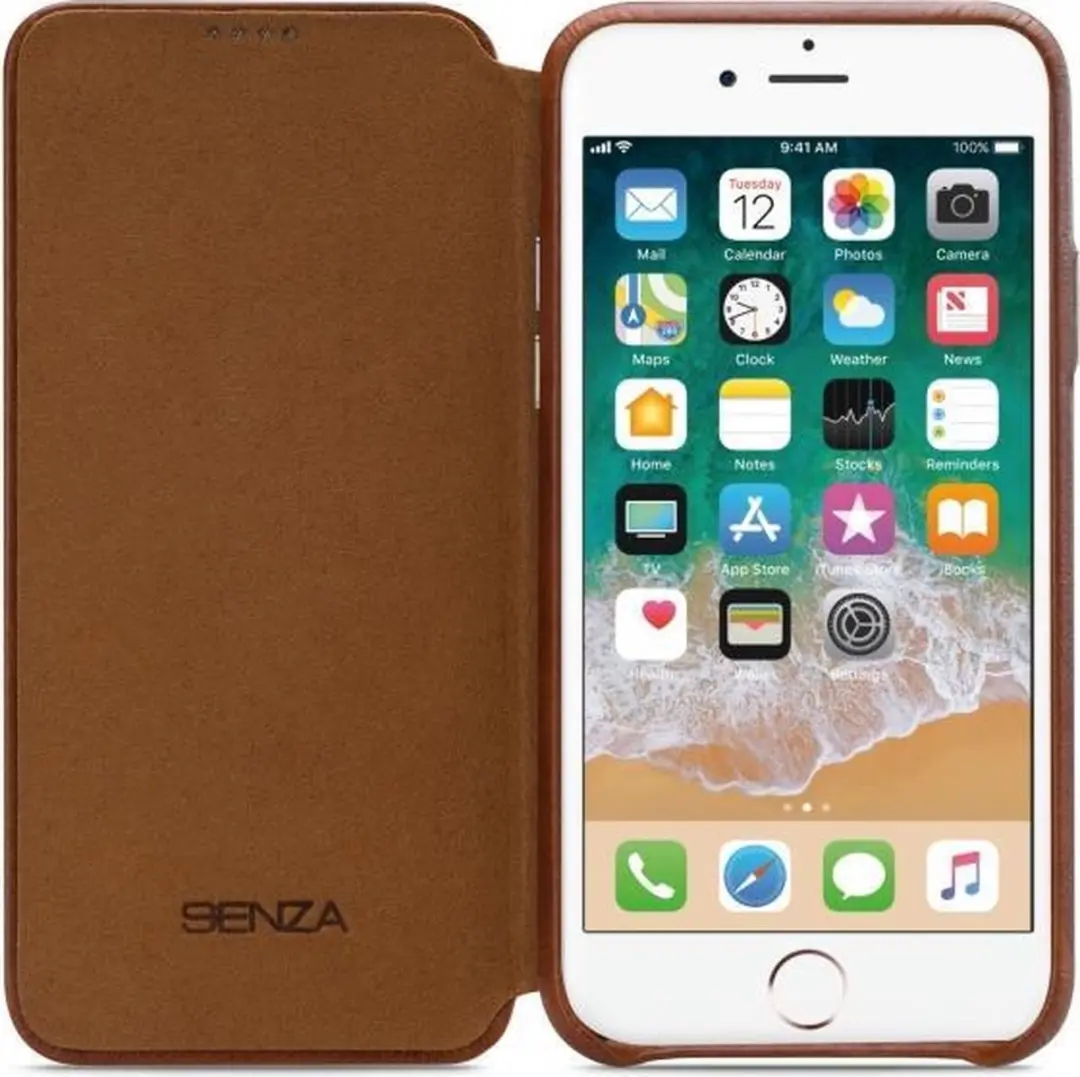 Senza Desire Skinny Booklet Hoesje iPhone 6/6s BKLCS1023 - 4 Pasjes - Bruin