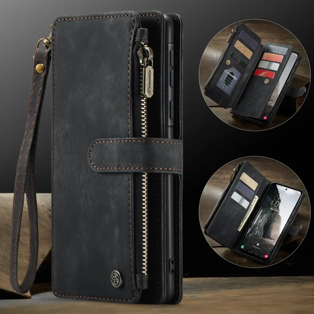 Caseme C30 Book Case Hoesje Samsung Galaxy A17 - 10 Stuks - Zwart