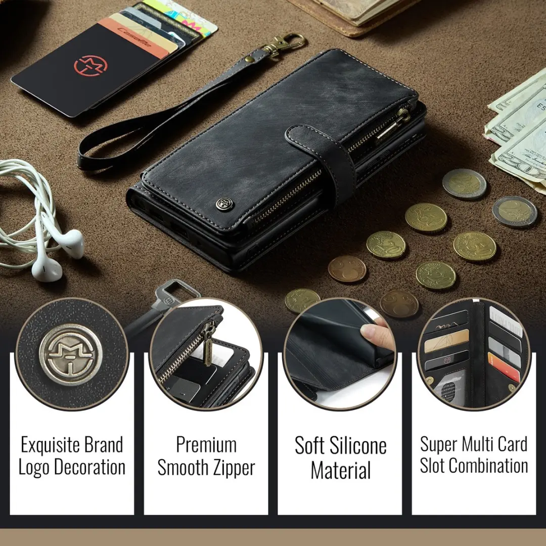 Caseme C30 Book Case Hoesje Samsung Galaxy A17 - 10 Stuks - Zwart