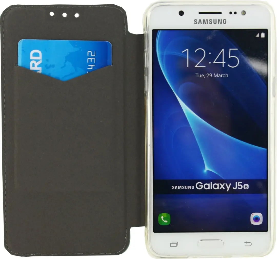 Mobilize Slim Gelly Bookcase Snake Creamy Rose - Samsung Galaxy J5 (2016) Hoesje - Bruin