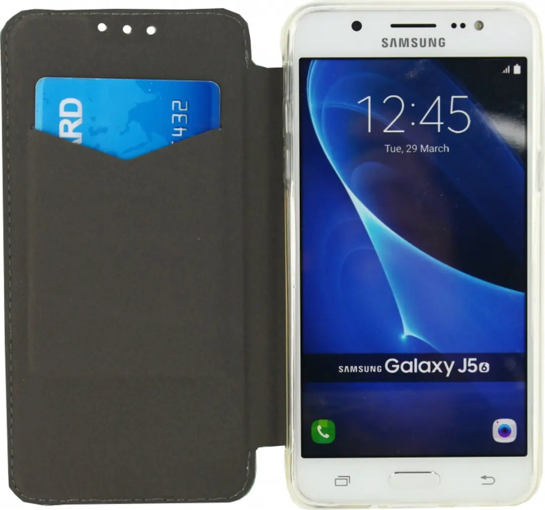 Mobilize Slim Gelly Bookcase Snake Creamy Rose - Samsung Galaxy J5 (2016) Hoesje - Bruin - afbeelding 6 van 6