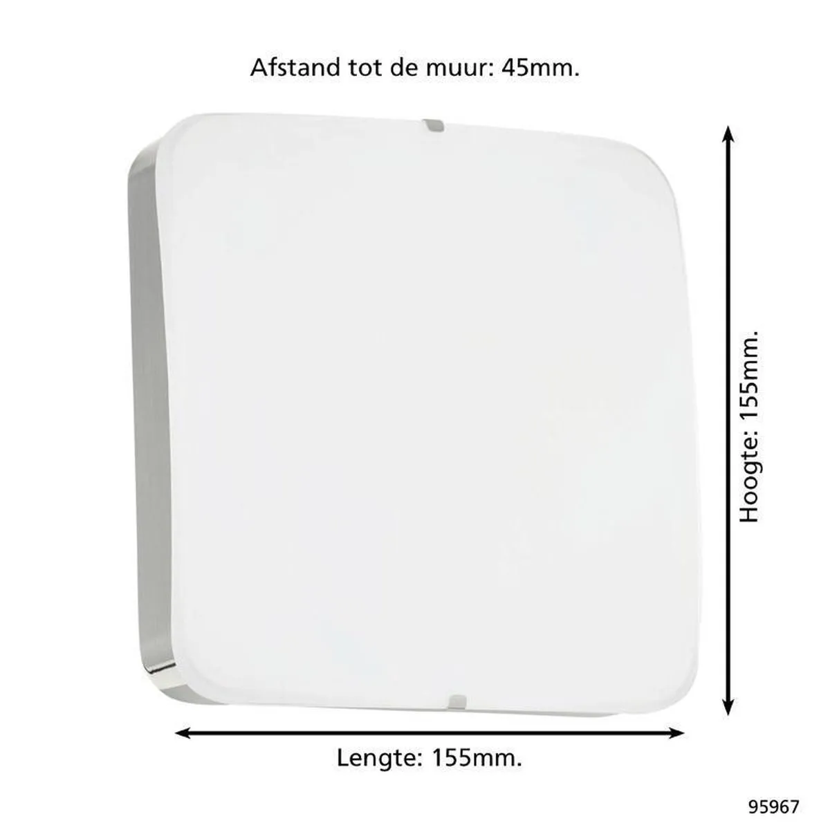 Eglo Cupella Wandlamp - Nikkel-Mat - 1 Lichtpunt - afbeelding 6 van 6