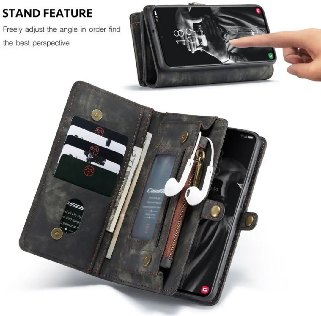 Caseme 008 Book Case Samsung Galaxy S21 FE - 8 Pasjes - Zwart