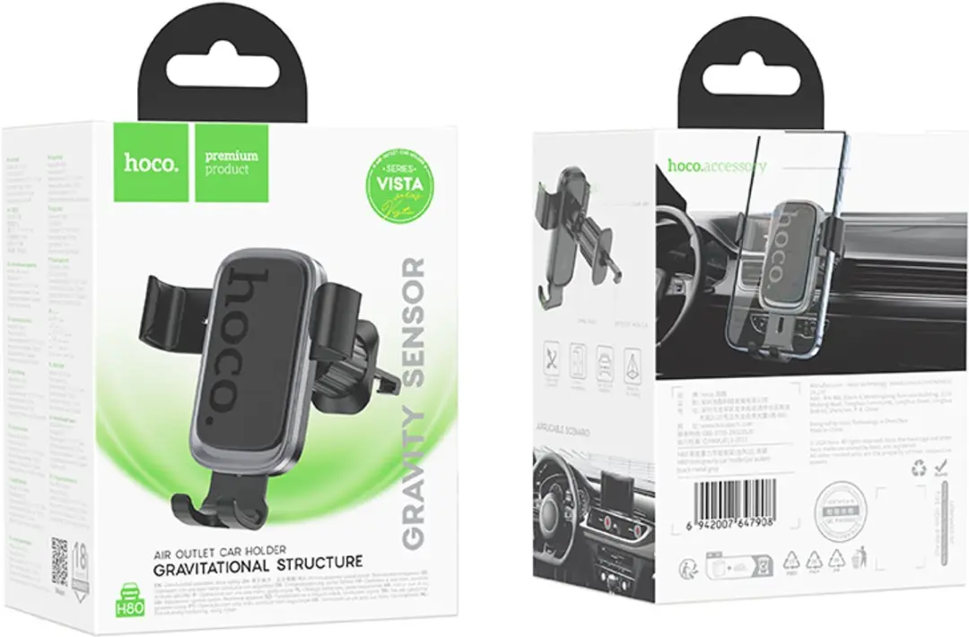 Hoco H80 Air Outlot Telefoonhouder - Zwart