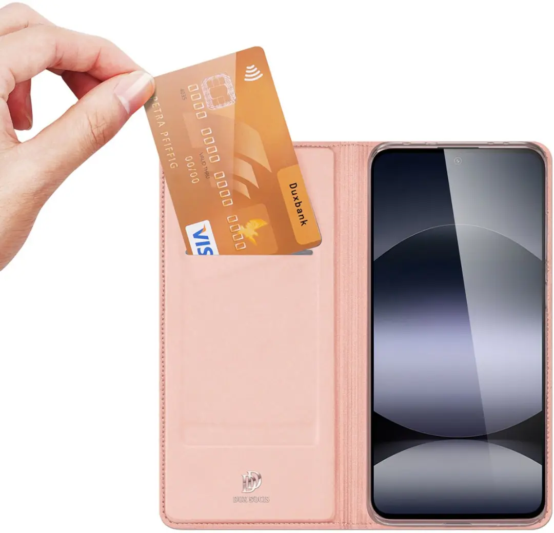 Dux Ducis Slim Softcase Bookcase Xiaomi Redmi Note 14 4G - Rosé Goud
