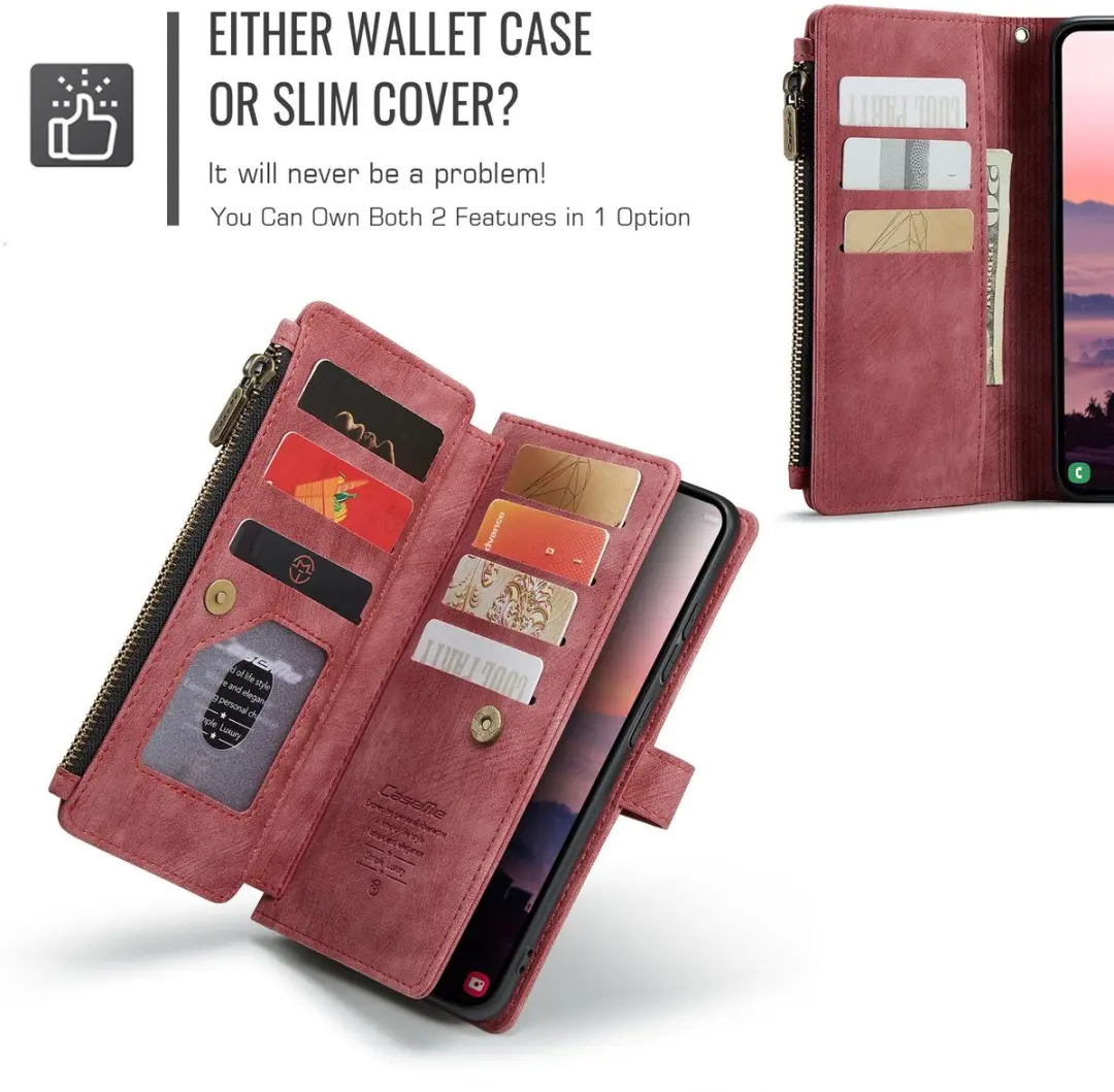 CaseMe C30 Book Case Hoesje Samsung Galaxy S26 Ultra - Rood - 10 Pasjes