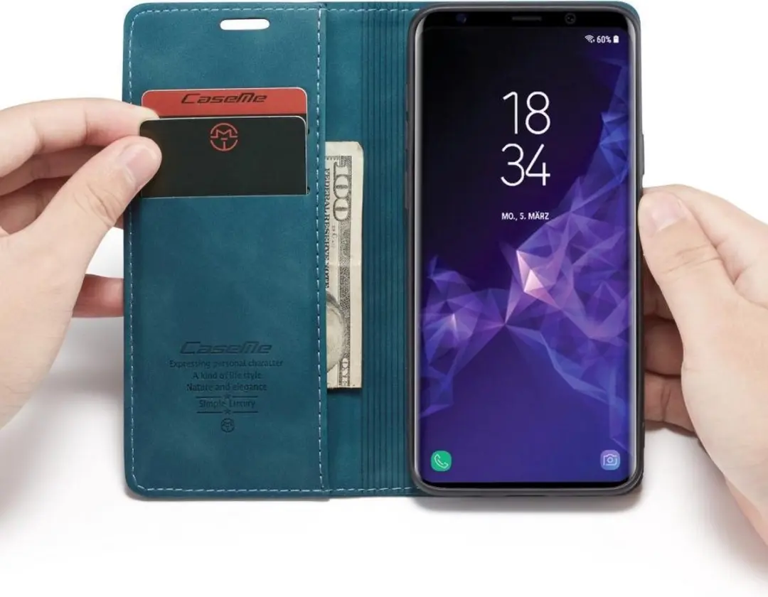 Caseme Book Case Samsung Galaxy S9+ - Blauw