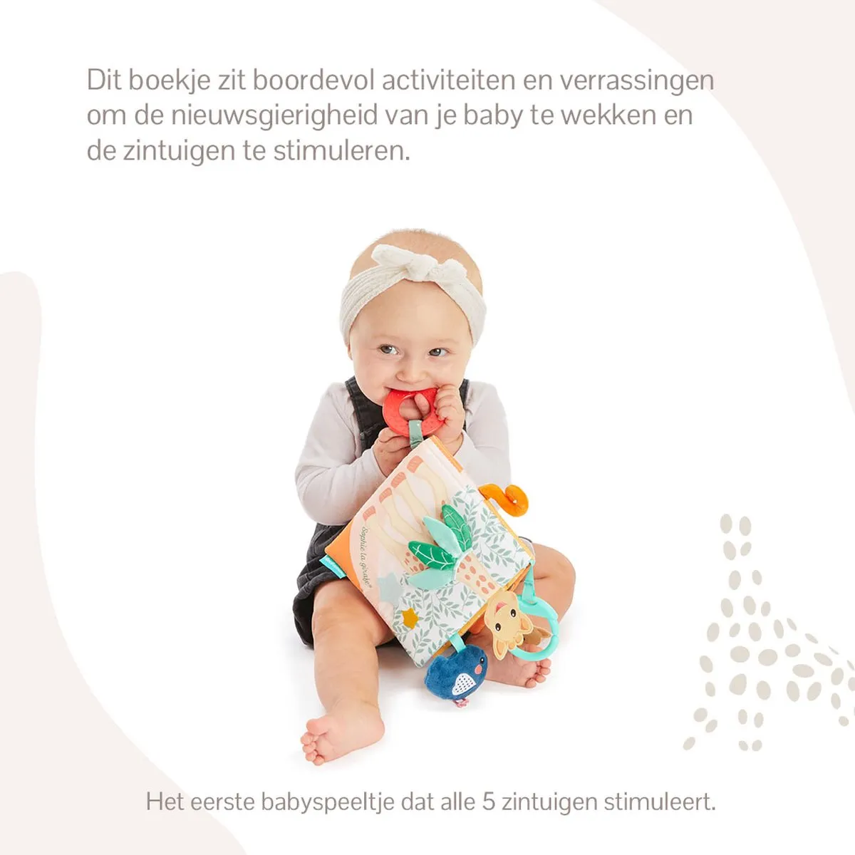 Sophie de Giraf Ontdekboekje - 26x25x4 cm - Oranje/Geel