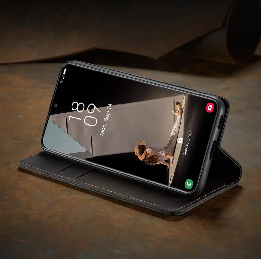 Caseme 013 Book Case Hoesje Samsung Galaxy S21 FE - Zwart