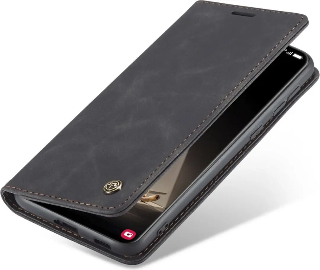 Caseme 013 Book Case Hoesje Samsung Galaxy S21 FE - Zwart - afbeelding 6 van 6