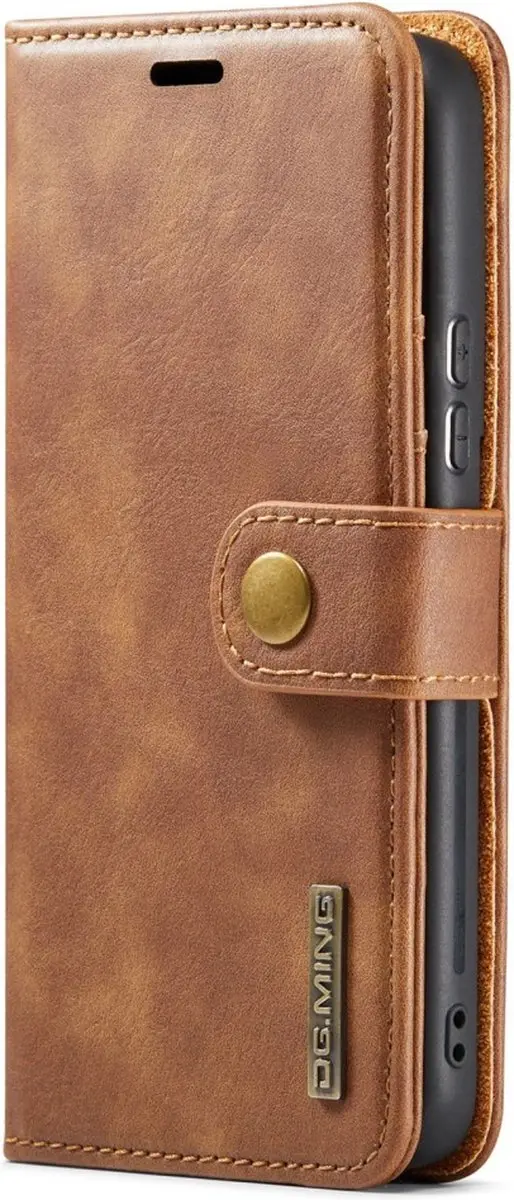 DG.MING Hoesje Samsung Galaxy S9 - 3 Pasjes - Bruin